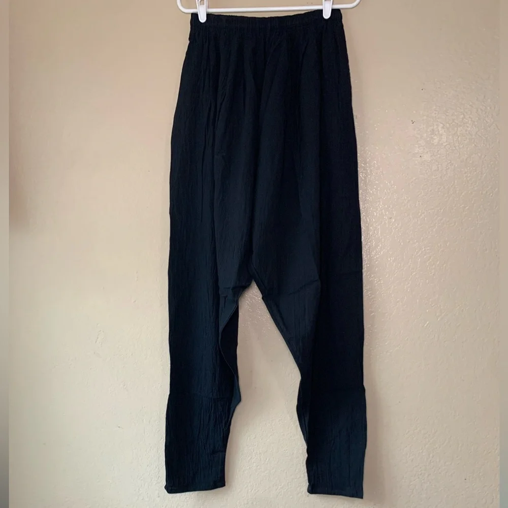 INTERNATIONAL MALE Avant Garde Airy Woven Gauze Drop Crotch Pants Size M NWT